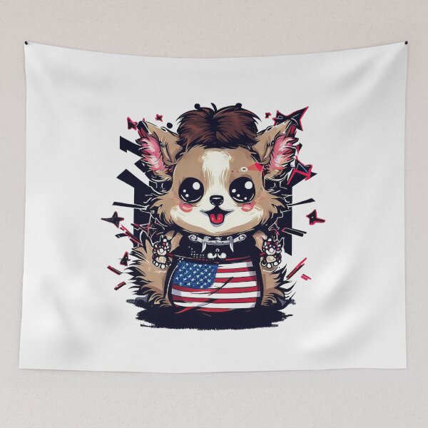 Item preview, Cute Dog 4th Of July The Anarchist in the USA designed and sold by ChromaArtistic.
