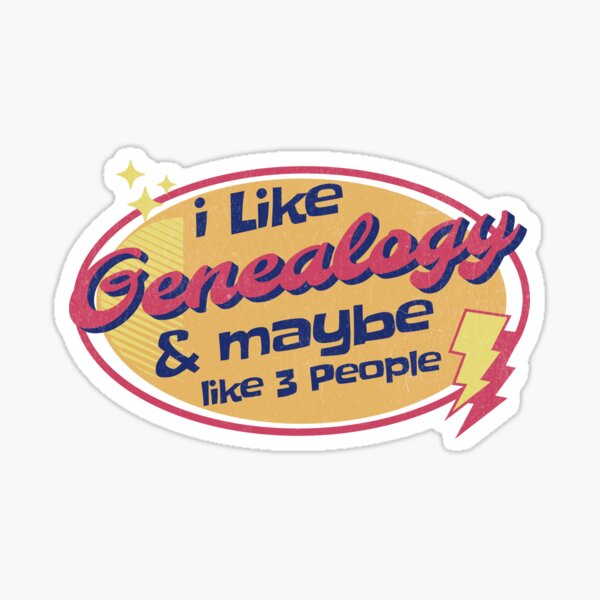 I like Genealogy and maybe like three People Sticker for Sale by  cutefashion