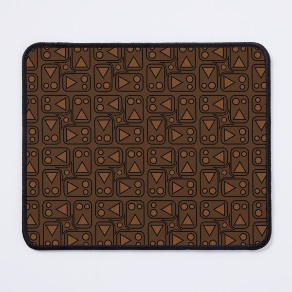 Item preview, Abstract squares with triangles and circles in brown. designed and sold by TheScraggyBeard.