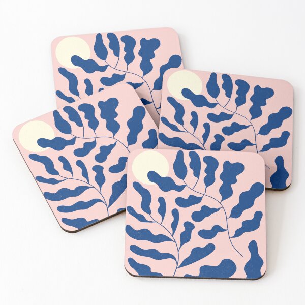 Item preview, Funky Blue Plants illustration. Abstract Matisse Style art designed and sold by WeirdyTales.