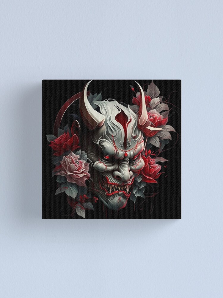 Hannya mask wall art top canvas