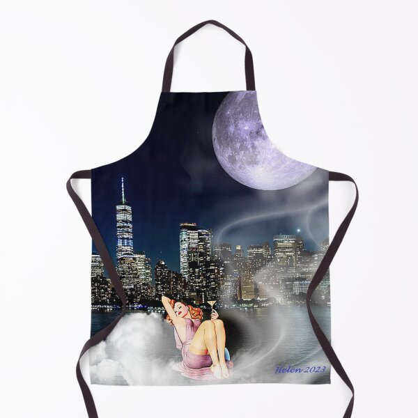 Item preview, 'Dreaming Of The Moon & New York City' by Helen V James. digital collage art designed and sold by helenvjames.