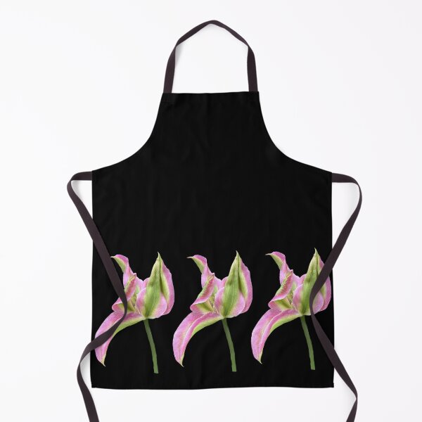 Item preview, 3 pink-green tulips with black background designed and sold by Binas-gallery.