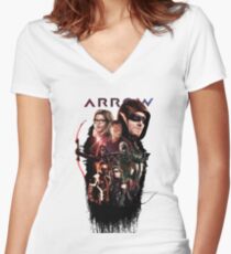 arrow season 6 Women's Fitted V-Neck T-Shirt