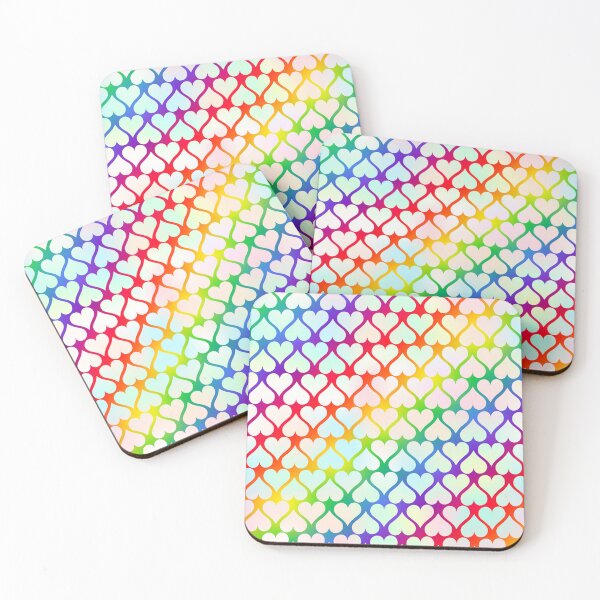Item preview, Rainbow Open Hearts Pattern designed and sold by Jandsgraphics.