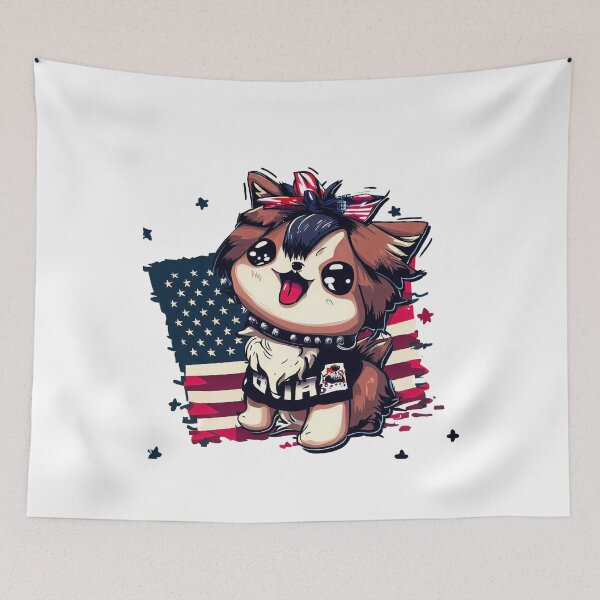 Item preview, Cute Dog 4th Of July Liberty Lapdog designed and sold by ChromaArtistic.