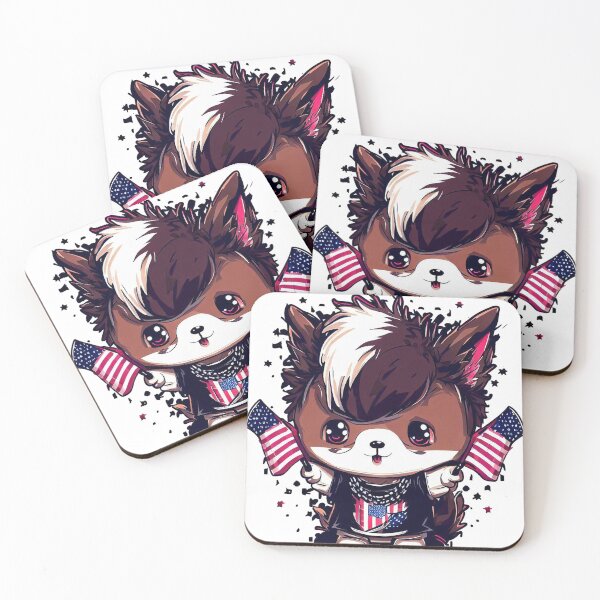 Item preview, Cute Dog 4th of July Punk Patriot Pooch designed and sold by ChromaArtistic.