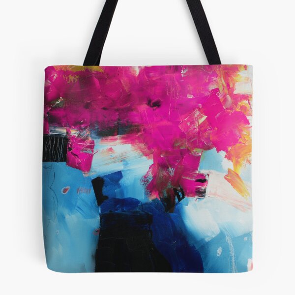 Artikelvorschau, Kräftiges, lebendiges abstraktes Rosa und Marineblau entworfen und verkauft von AndradaArt.