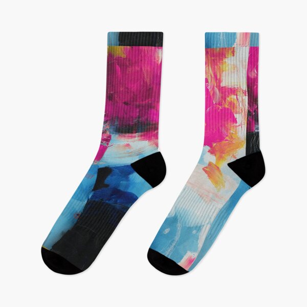 Item preview, Pink and navy blue bold vibrant abstract  designed and sold by AndradaArt.