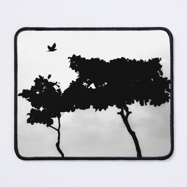 Item preview, Dark trees and birds against a clear sky. Black and white photography designed and sold by willamsharking.