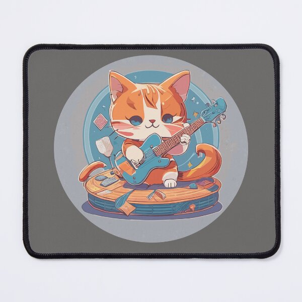 Item preview, Cat Playing Guitar designed and sold by FiaFiaPress.