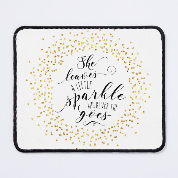 Item preview, She Leaves a Little Sparkle Faux Gold designed and sold by Star Stream Design.