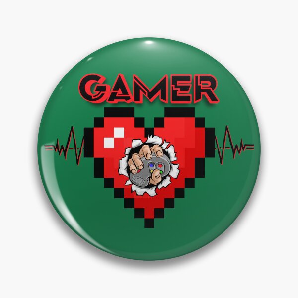Item preview, Heartbeat Gamer Pixel Heart designed and sold by CarleLS.