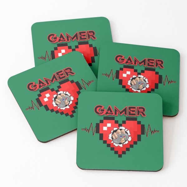 Item preview, Heartbeat Gamer Pixel Heart designed and sold by CarleLS.