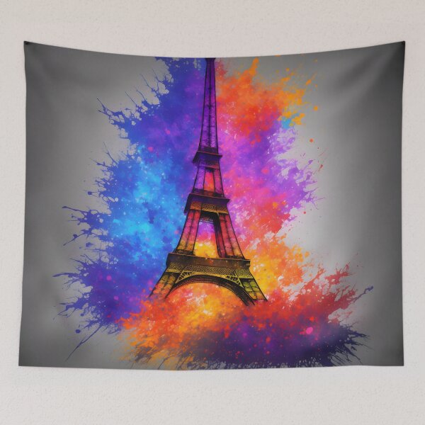 Item preview, Torre Eiffel de París - Vibrante toque de color designed and sold by Aaron2610.