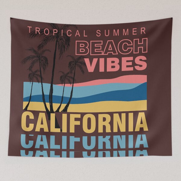 Item preview, Beach Vibes California summer typography designed and sold by srissdesigns.