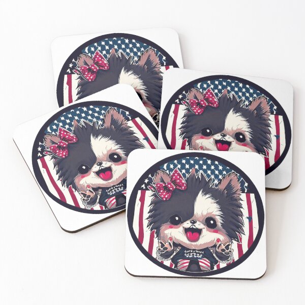 Item preview, Cute Dog 4th Of July Punk Patriot designed and sold by ChromaArtistic.