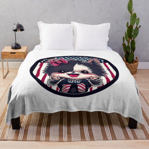 Item preview, Cute Dog 4th Of July Punk Patriot designed and sold by ChromaArtistic.