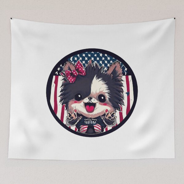 Item preview, Cute Dog 4th Of July Punk Patriot designed and sold by ChromaArtistic.