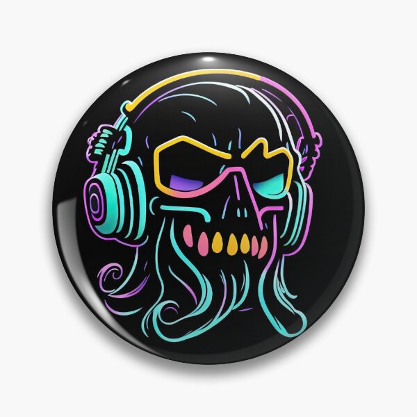 Item preview, Neon Skull and Headphones designed and sold by Saltys-Shop.