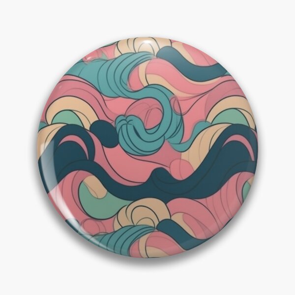 Item preview, Pink and blue wave Pattern  designed and sold by LTAdesigns.