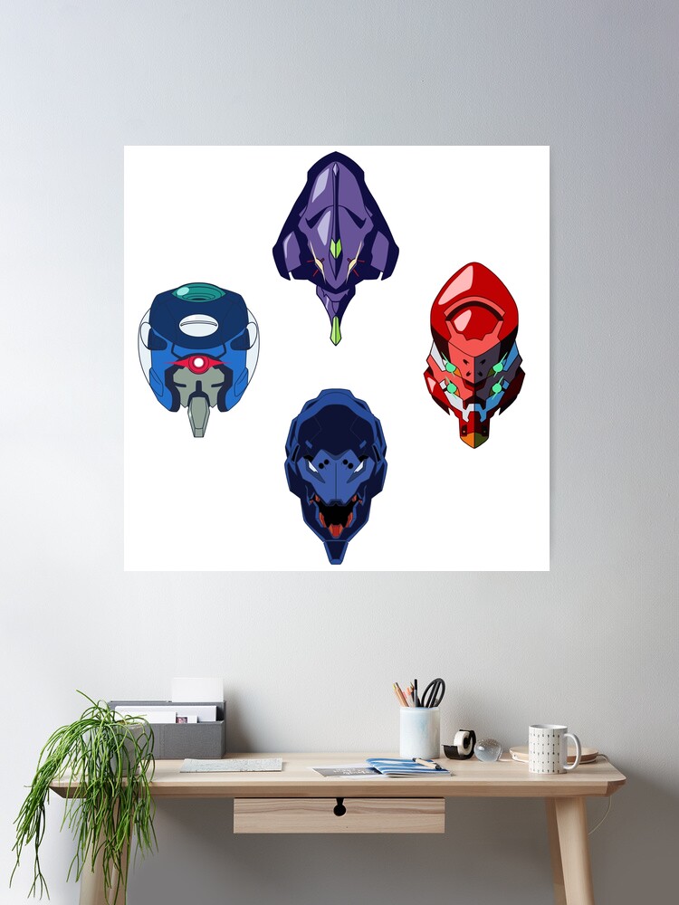 All Evangelion Heads ~ Units 01-04 ~ Neon Genesis Evangelion