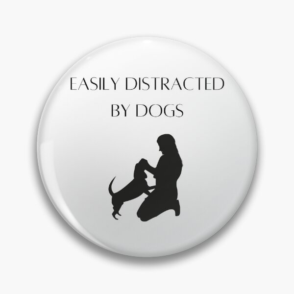 Item preview, Easily distracted by dogs illustration designed and sold by HappyNoireArt.