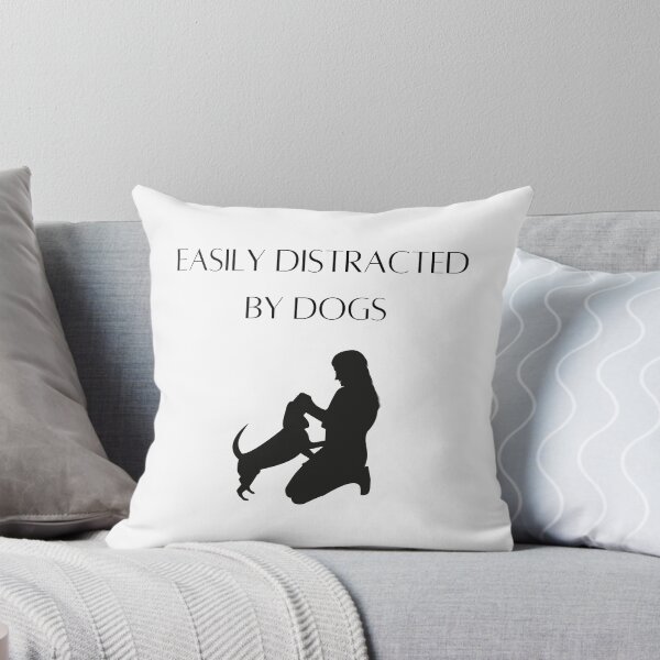 Item preview, Easily distracted by dogs illustration designed and sold by HappyNoireArt.