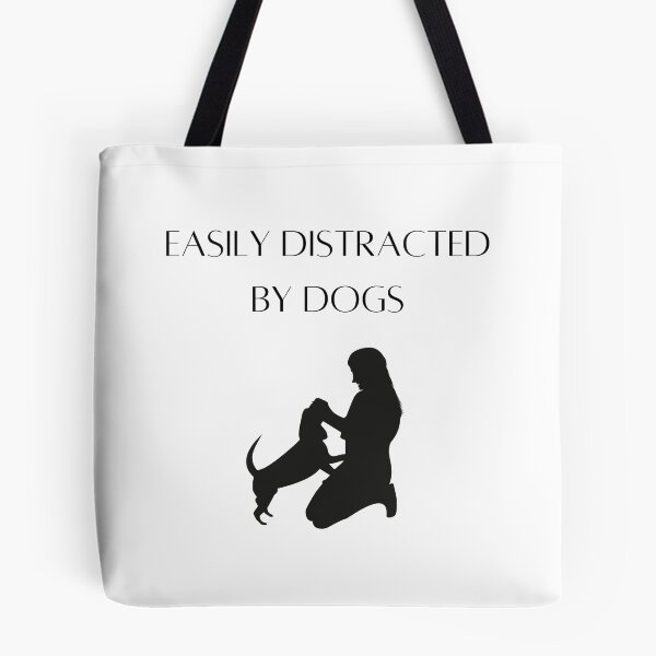 Item preview, Easily distracted by dogs illustration designed and sold by HappyNoireArt.