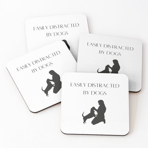 Item preview, Easily distracted by dogs illustration designed and sold by HappyNoireArt.