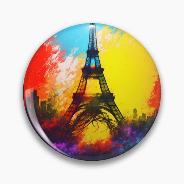 Item preview, Paris skyline Eiffel Tower - Vibrant Splash of Color designed and sold by Aaron2610.