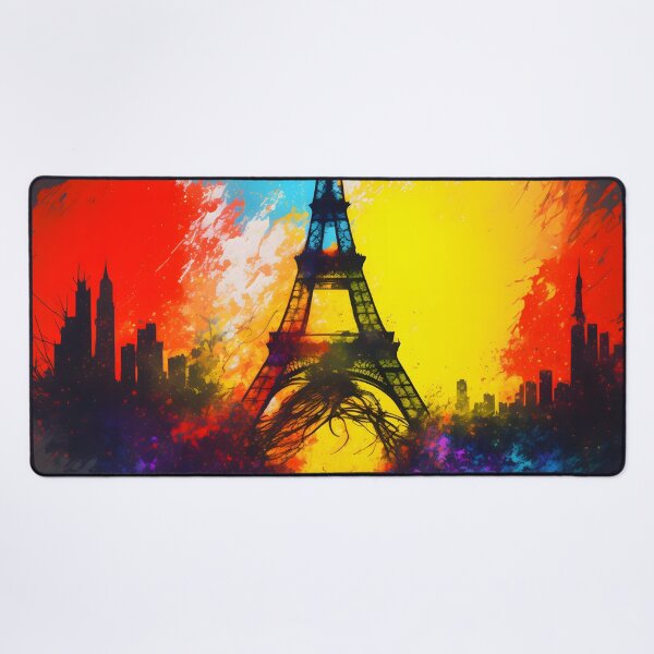Item preview, Paris skyline Eiffel Tower - Vibrant Splash of Color designed and sold by Aaron2610.