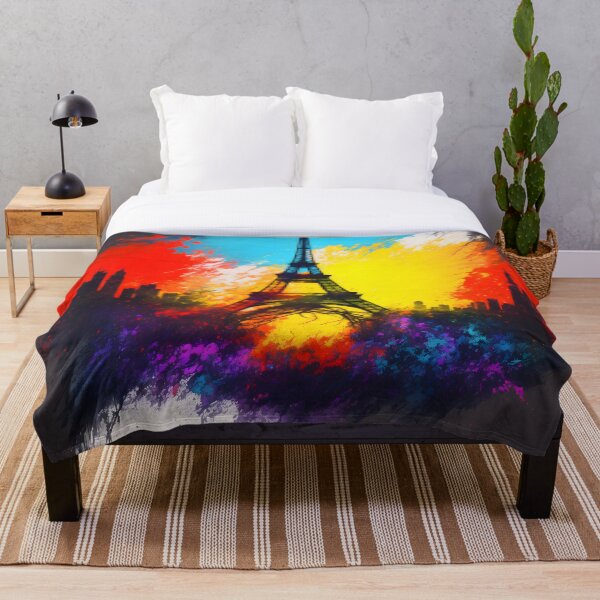 Item preview, Paris skyline Eiffel Tower - Vibrant Splash of Color designed and sold by Aaron2610.