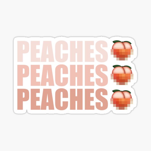 Peaches Peaches Lyrics Sticker for Sale by sparkerzed