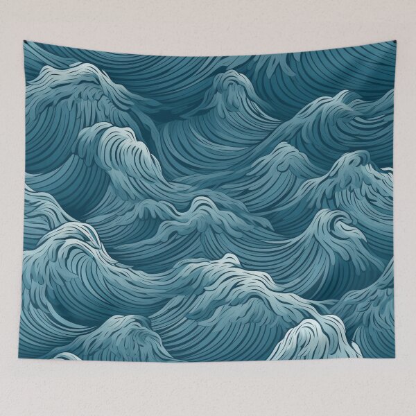 Item preview, Blue wave Pattern 1 designed and sold by LTAdesigns.