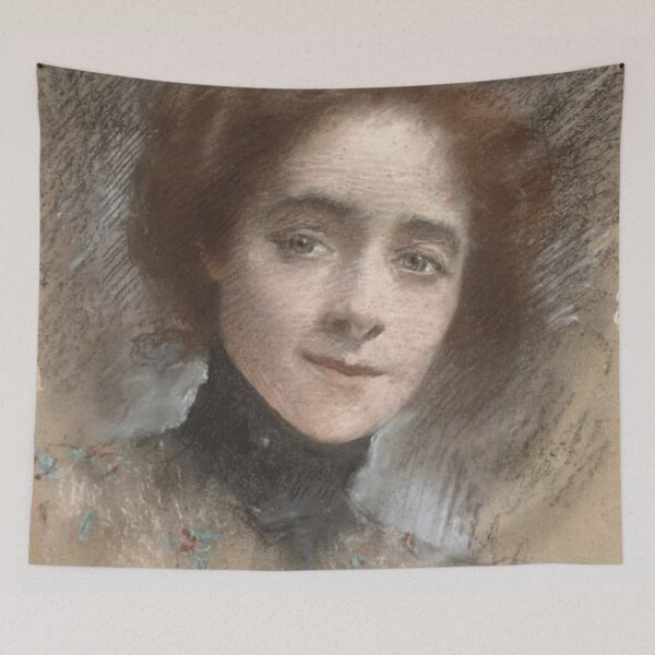 Artikelvorschau, Lucien Lévy-Dhurmer Porträt einer Dame, 1899 entworfen und verkauft von NouveauEra.