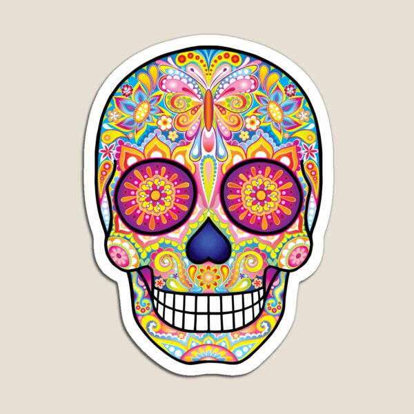 Item preview, Sugar Skull with Butterflies designed and sold by Thaneeya McArdle.