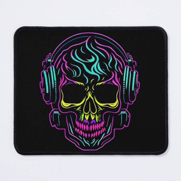 Item preview, Neon yellow Pink and blue skull designed and sold by Saltys-Shop.