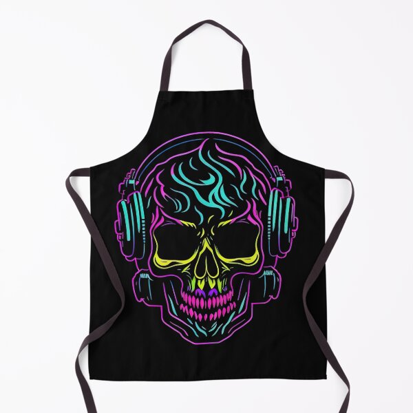 Item preview, Neon yellow Pink and blue skull designed and sold by Saltys-Shop.