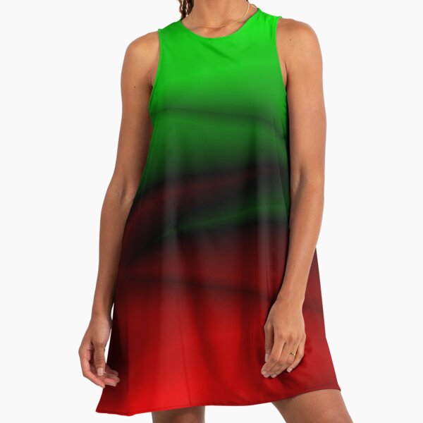 red black and green dress Bondi Silk Midi Dress in Claudia Rose Black