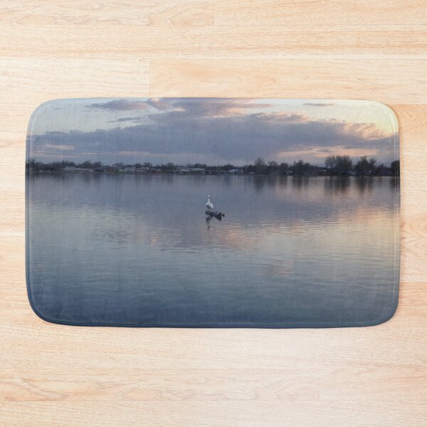 Item preview, Alone Again...Naturally: Lonely White Pelican in Center of Lake designed and sold by CommandoCrane.