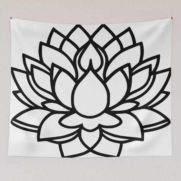 Item preview, Lotus Meditation - Modern Lineart  designed and sold by vimpizas.