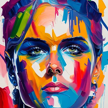 Artwork thumbnail, Abstract faces by Samakes