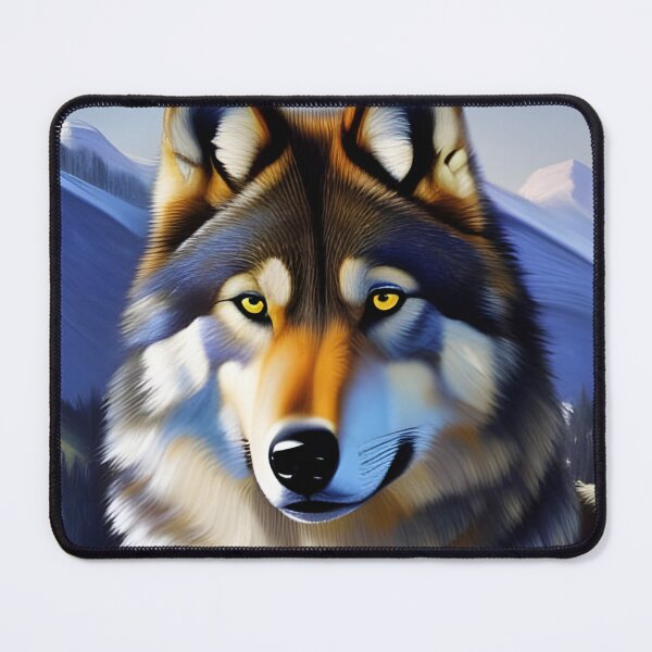 Artikelvorschau, Wolfsportrait, pastos, Ai Generated Art entworfen und verkauft von ACC .