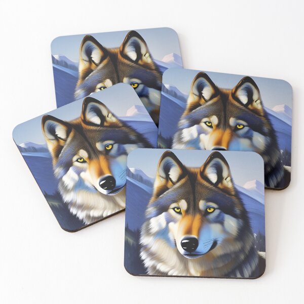 Artikelvorschau, Wolfsportrait, pastos, Ai Generated Art entworfen und verkauft von ACC .