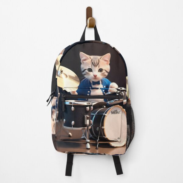 Item preview, Drummer cat - Modern digital art designed and sold by Ai-michiart.