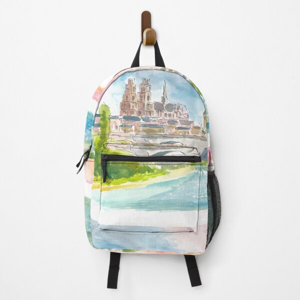 Item preview, Orleans France view of cathedral and Loire river designed and sold by artshop77.
