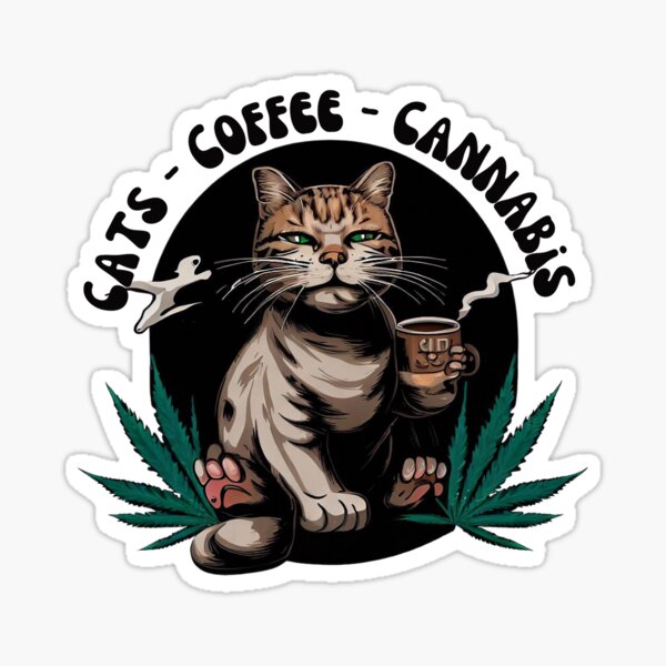 Item preview, Cats Coffee Cannabis - Weed - Marijuana - Weed Cat - Stoner designed and sold by Ashman222.