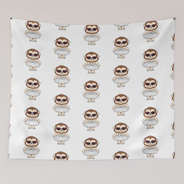 Item preview, monkey in cartoon style designed and sold by IrinaGuArt.
