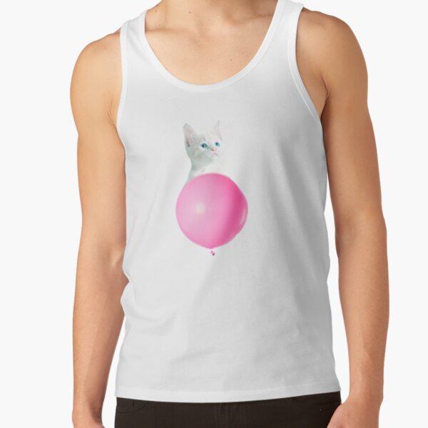 White Cat's Travel by Pink Balloon by Alice Monber Tank Top